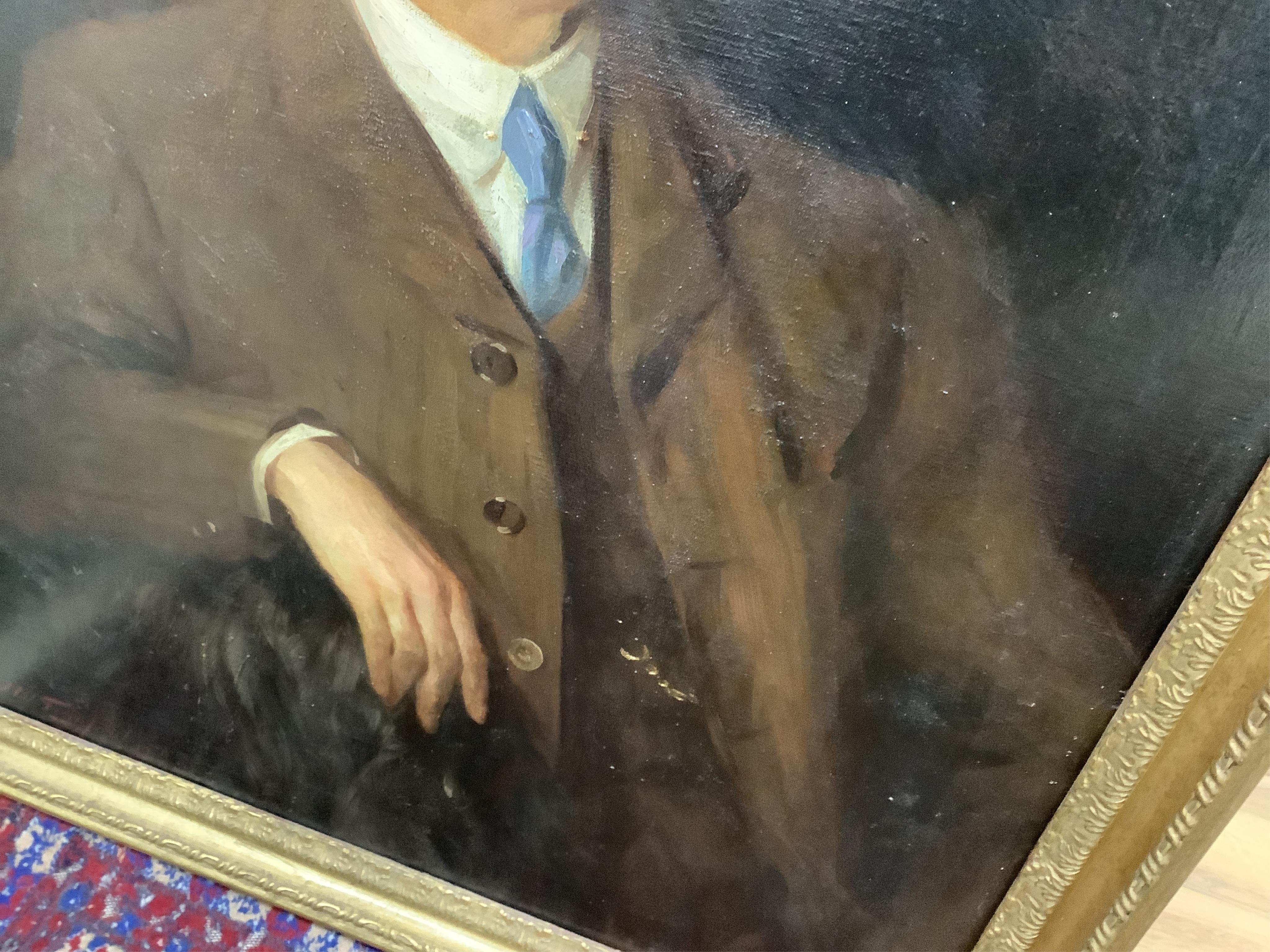 John William Schofield (1865-1944), Portrait of George Henry Schofield (1862-1943), signed and dated 1914, oil on canvas, 89 x 68cm